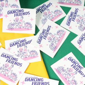 Dancing friends stickers