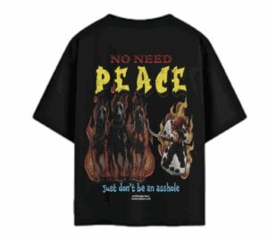 NO NEED PEACE BLACK TEE